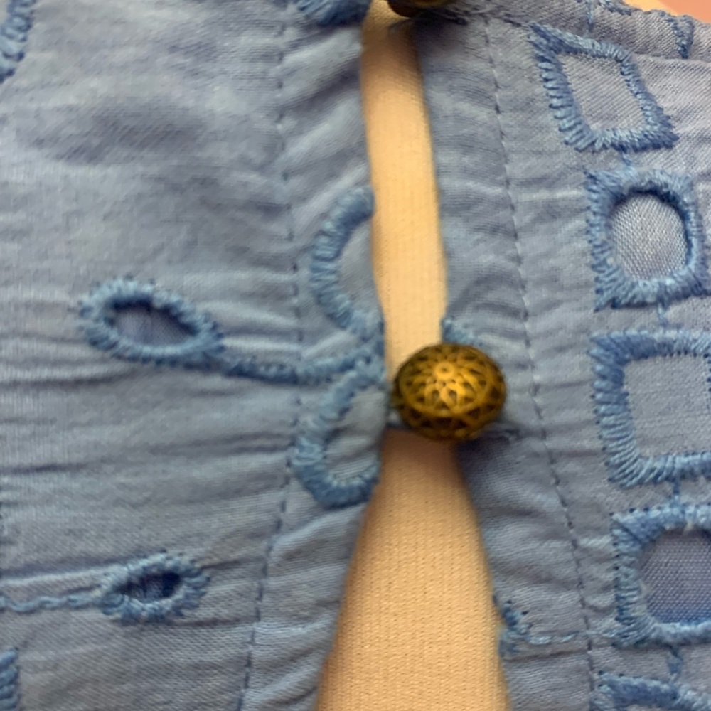 Maeve Eyelet Wrap Midi dress by Anthropologie 4P - Picture 8 of 16
